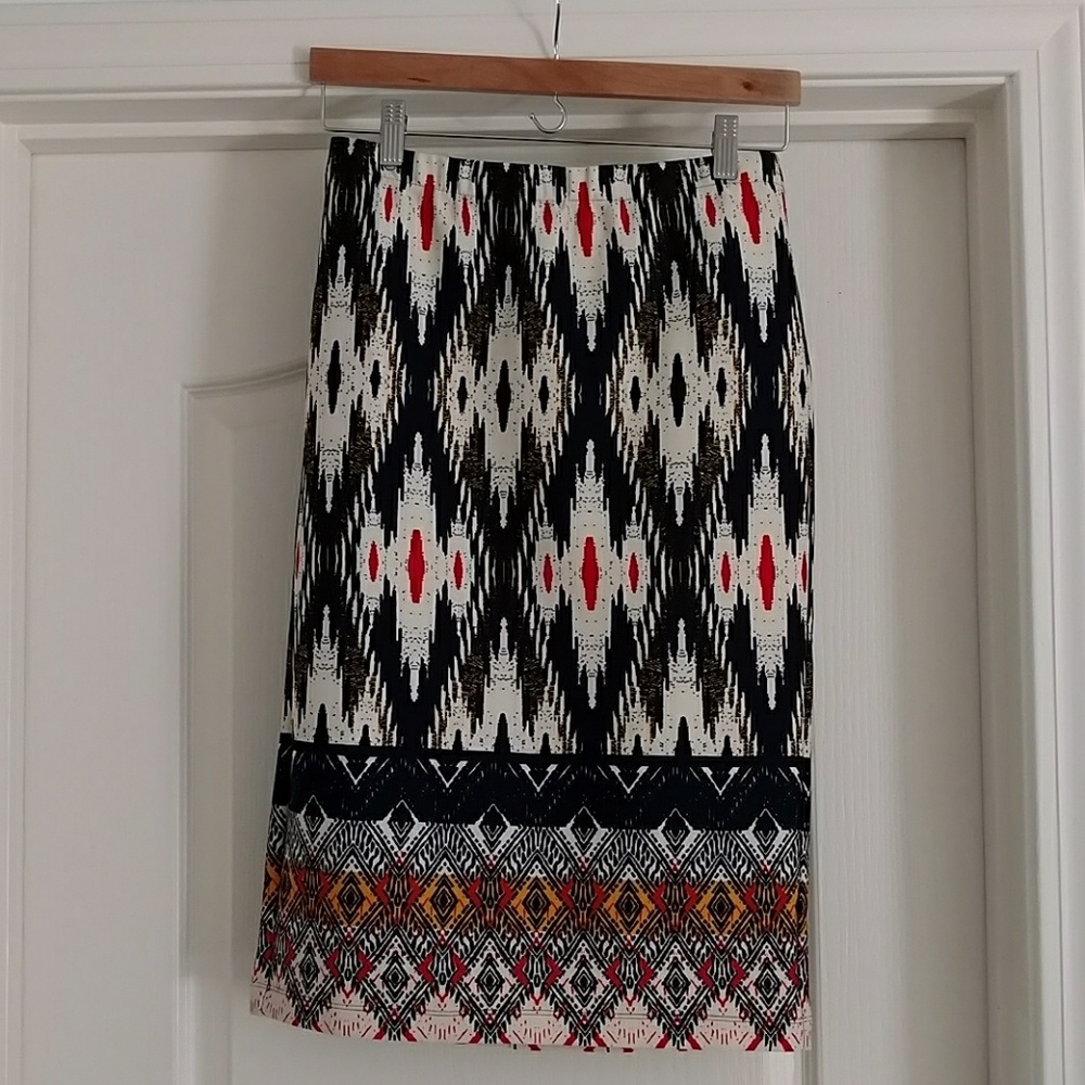 Chelsea & Theodore patterned pencil skirt